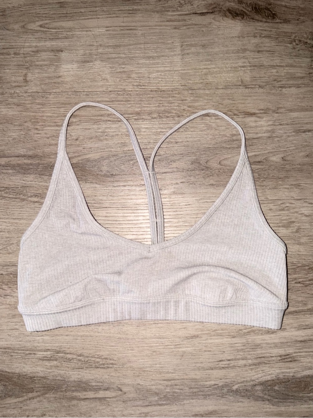 ALO Yoga Ribbed Bralette - Light Beige